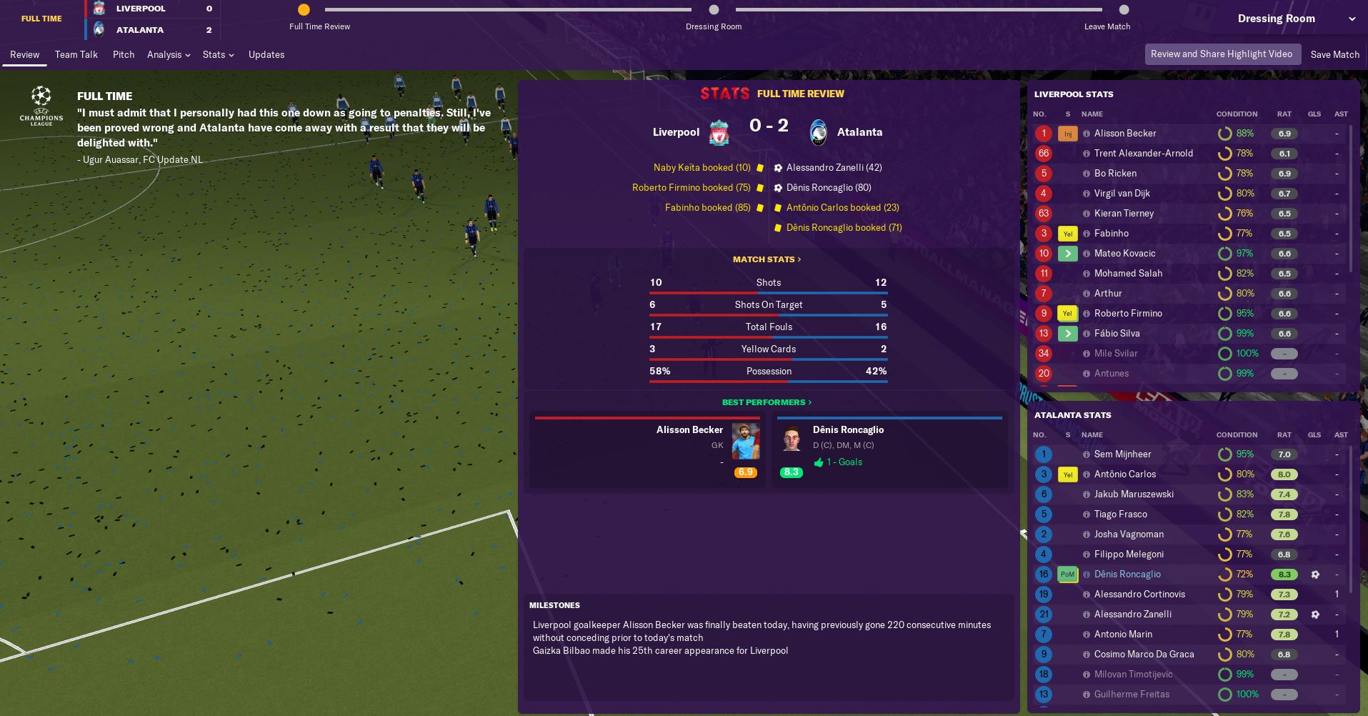 Champs Leagye final end