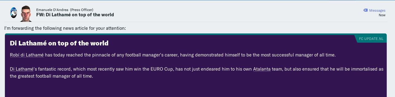 Greatest Manager ever